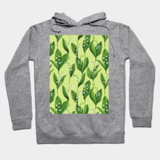 Lily of the valley on honeydew green Hoodie